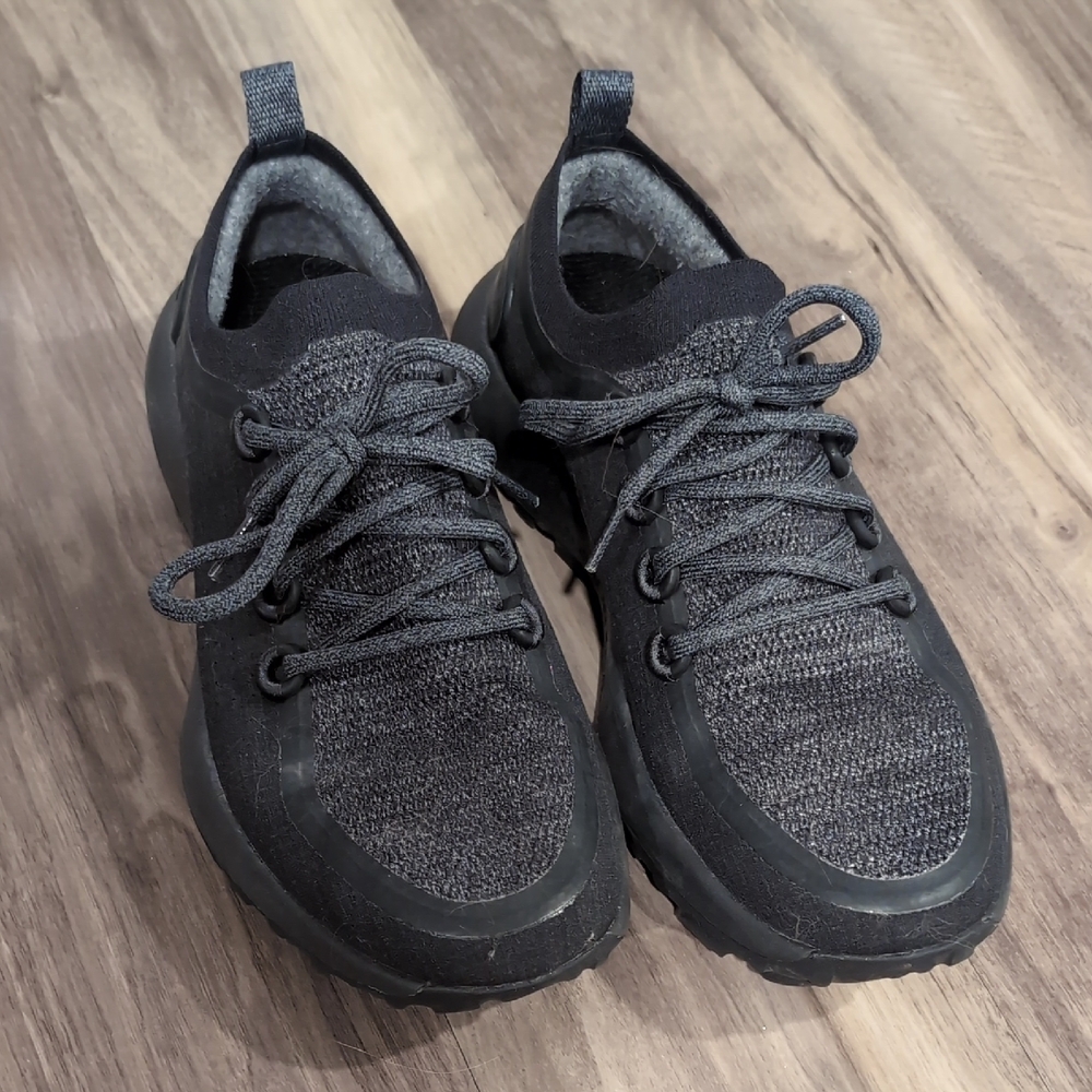 Allbirds Trail Runners SWT Natural Black Black Sole Athletic Shoes Sz 9 Men